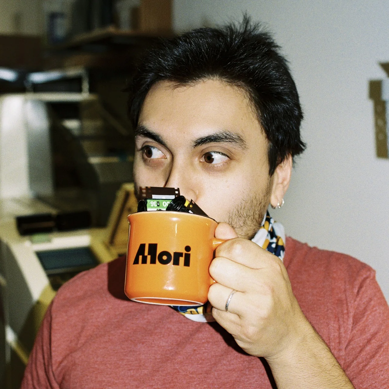 Tasse en céramique orange - Image 3